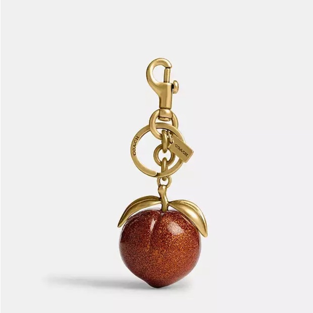 NWT Coach The Summer I Turned Pretty Peach bag charm keychain